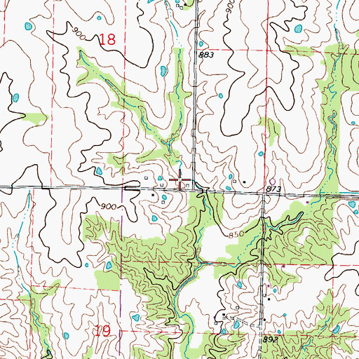 Topographic Map of McClellan School (historical), MO