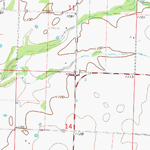 Topographic Map of Beatie Prairie, AR