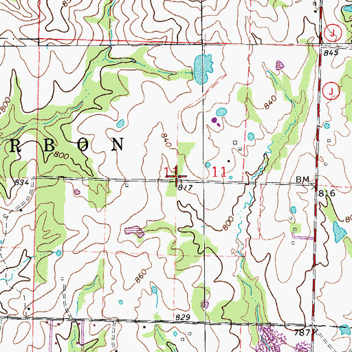 Topographic Map of Duncan School (historical), MO
