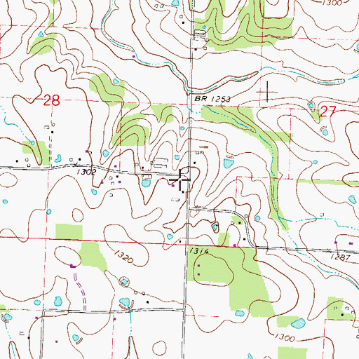 Topographic Map of Bellview School (historical), AR