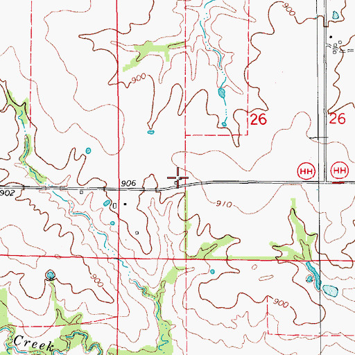 Topographic Map of Burke School (historical), MO