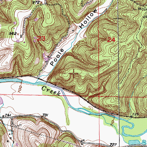 Topographic Map of Lead Prospect, MO