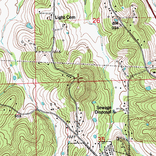 Topographic Map of Forbes Clay Pit (historical), MO