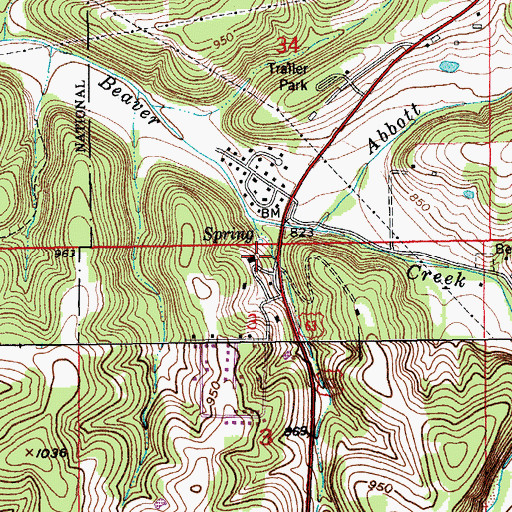 Topographic Map of Coolbrook Swimming Pool (historical), MO