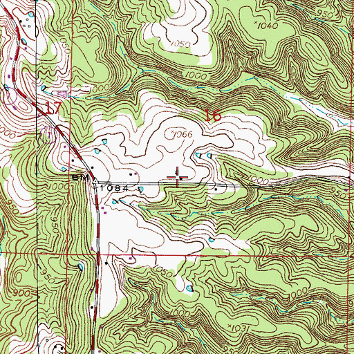 Topographic Map of Moro School (historical), MO