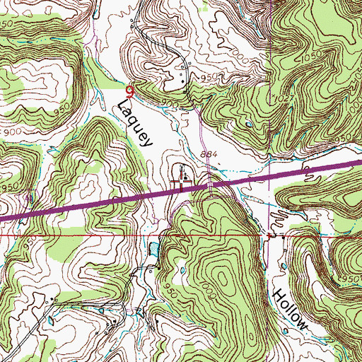 Topographic Map of Berean Church, MO