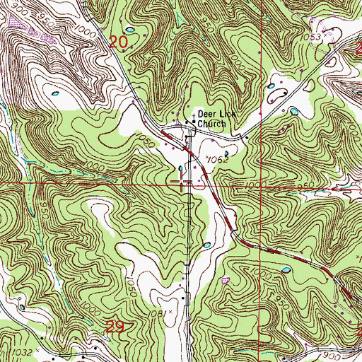 Topographic Map of Trower School (historical), MO