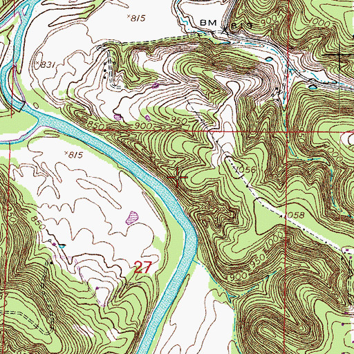 Topographic Map of Kieseweltter Resort, MO
