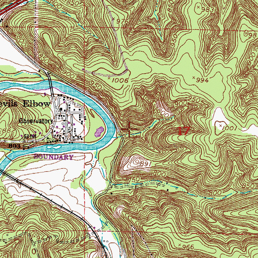 Topographic Map of Cedar Lodge (historical), MO