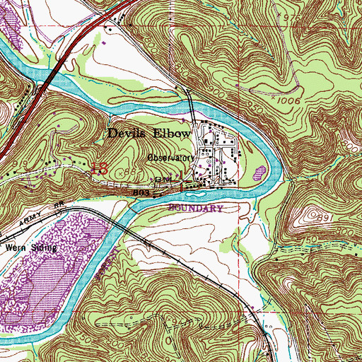 Topographic Map of Grahams Resort (historical), MO