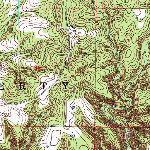 Topographic Map of Prospect School (historical), MO