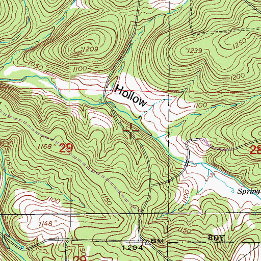 Topographic Map of Palace School (historical), MO