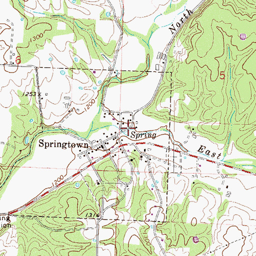 Topographic Map of Big Spring, AR