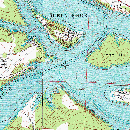 Topographic Map of Prentiss Ford (historical), MO