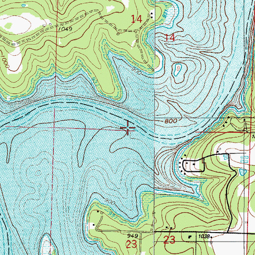 Topographic Map of Beasley Ford (historical), MO