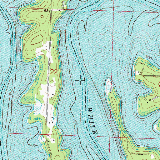 Topographic Map of Ray Ford (historical), MO