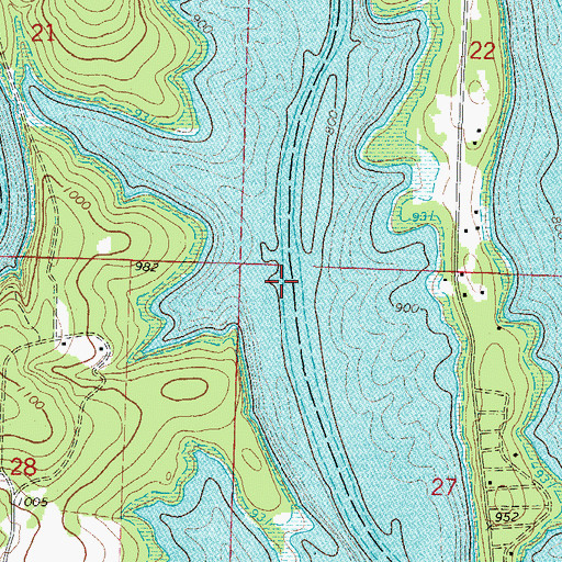 Topographic Map of Arnold Ford (historical), MO