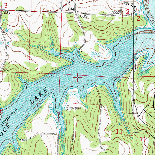 Topographic Map of McCullough School (historical), MO