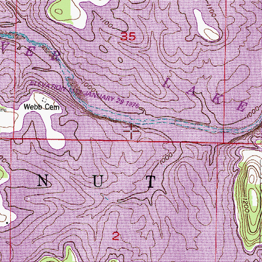 Topographic Map of Bland Cemetery (historical), AR