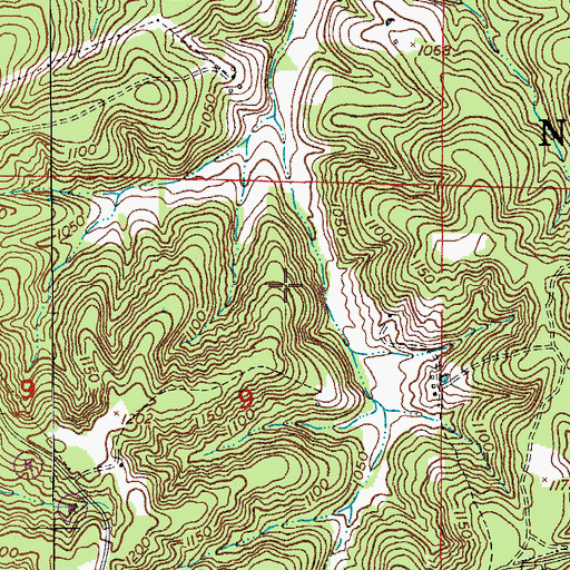 Topographic Map of Cole Creek Horse Trail, MO