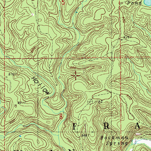 Topographic Map of Blue Ridge Trail, MO