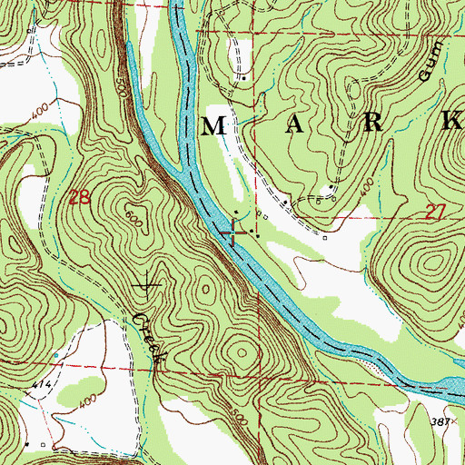 Topographic Map of Bay Nothing Boat Access, MO