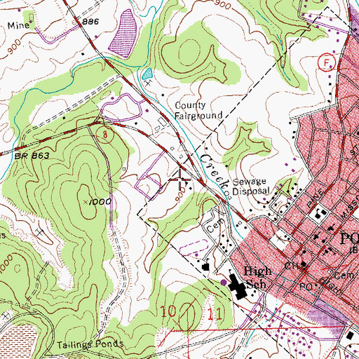Topographic Map of Potoss Ranger Station, MO