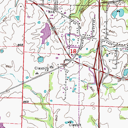 Topographic Map of Cedar Creek District Ranger Station, MO