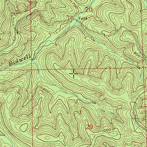 Topographic Map of John J Audubon Trail, MO