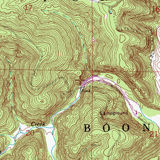 Topographic Map of Paddy Creek Picnic Area, MO