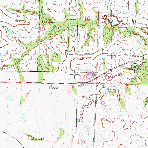 Topographic Map of Grand River Loess Flats and Drift Hills, MO