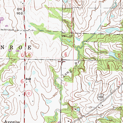Topographic Map of Northwestern Loess Hills, MO