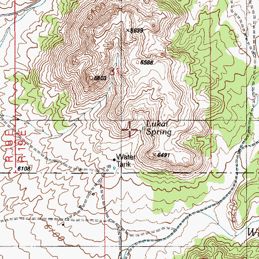 Topographic Map of Lukai Spring, AZ
