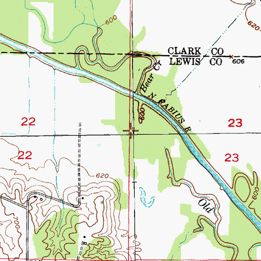 Topographic Map of Mark Twain Planning Region, MO