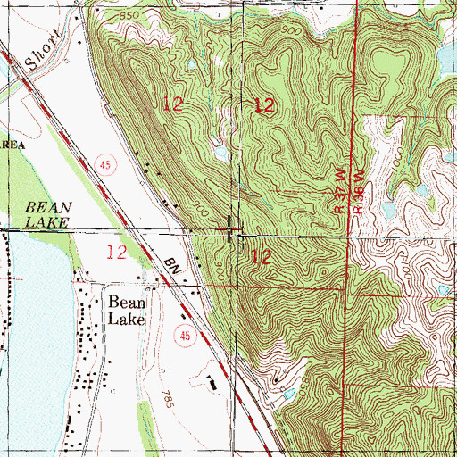 Topographic Map of Mid-America Planning Region, MO