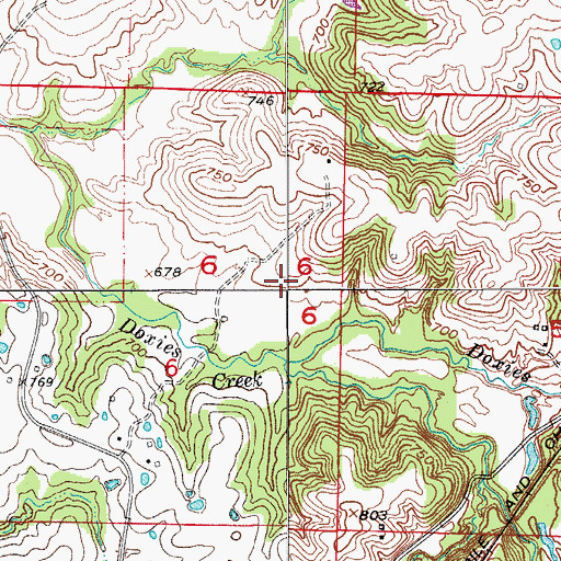Topographic Map of Mid-Missouri Planning Region, MO