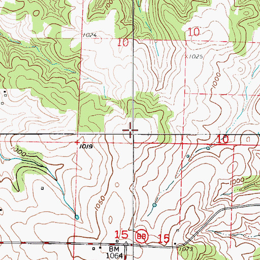 Topographic Map of Lakes Country Planning Region, MO