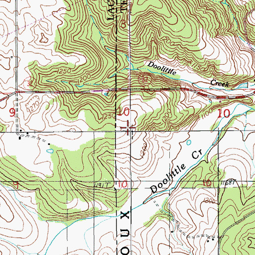 Topographic Map of South Central Ozarks Planning Region, MO