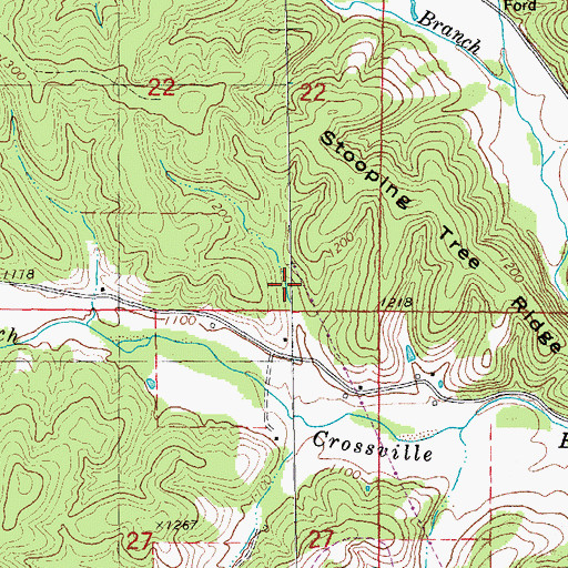 Topographic Map of Ozark Foothills Planning Region, MO