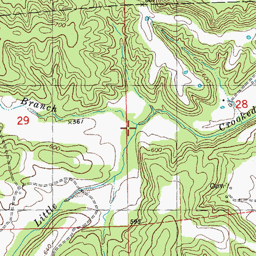 Topographic Map of Limbaugh Branch, MO