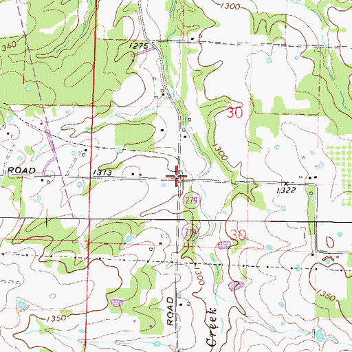 Topographic Map of Calis (historical), AR