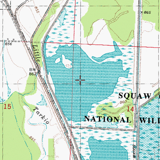 Topographic Map of Mallard Marsh, MO