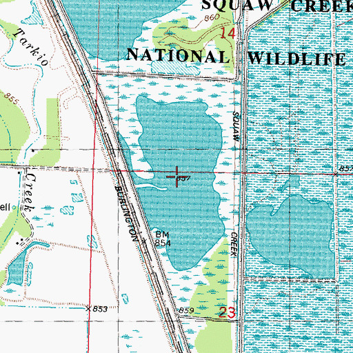 Topographic Map of Pintail Pool, MO