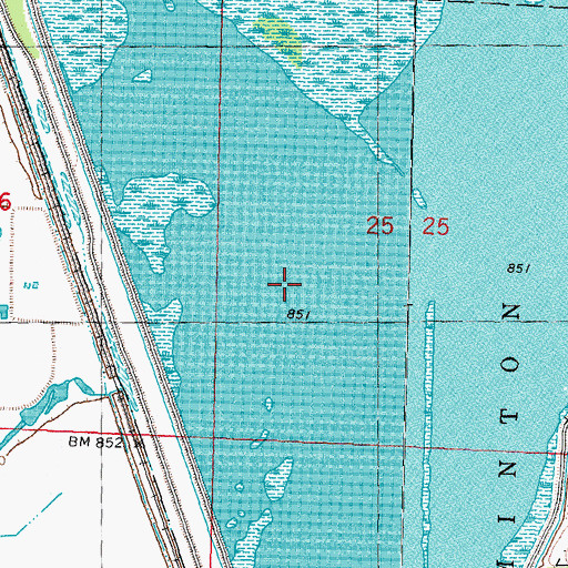 Topographic Map of Pelican Pool, MO