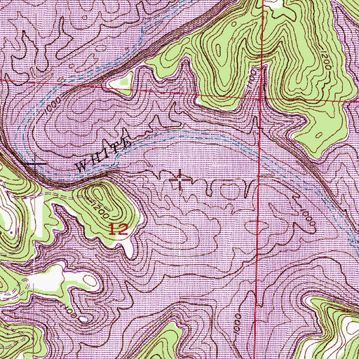 Topographic Map of Carter Cemetery (historical), AR