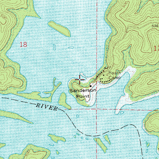 Topographic Map of Lost Creek Nature Trail, MO