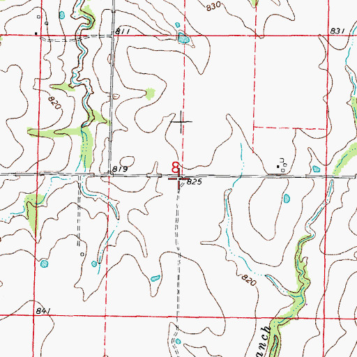 Topographic Map of Boles School (historical), MO