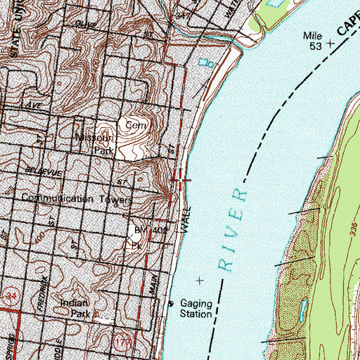 Topographic Map of Fort A (historical), MO