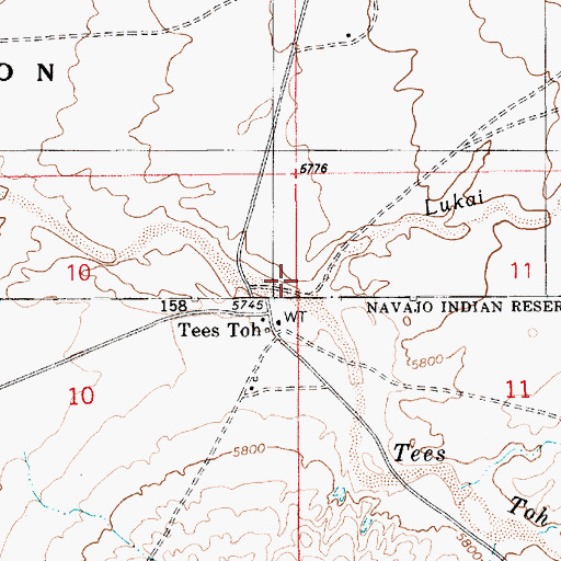 Topographic Map of Lukai Wash, AZ