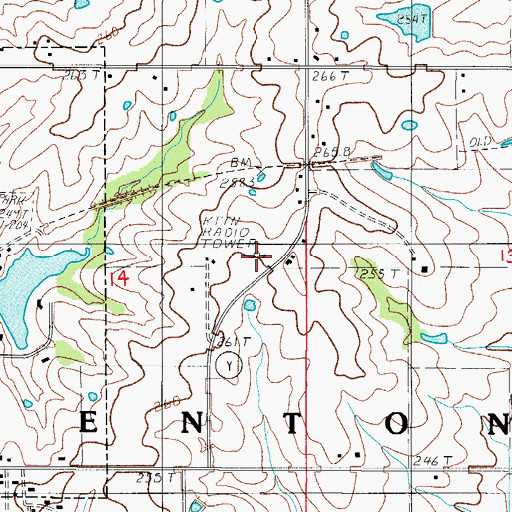 Topographic Map of KTTN-FM (Trenton), MO